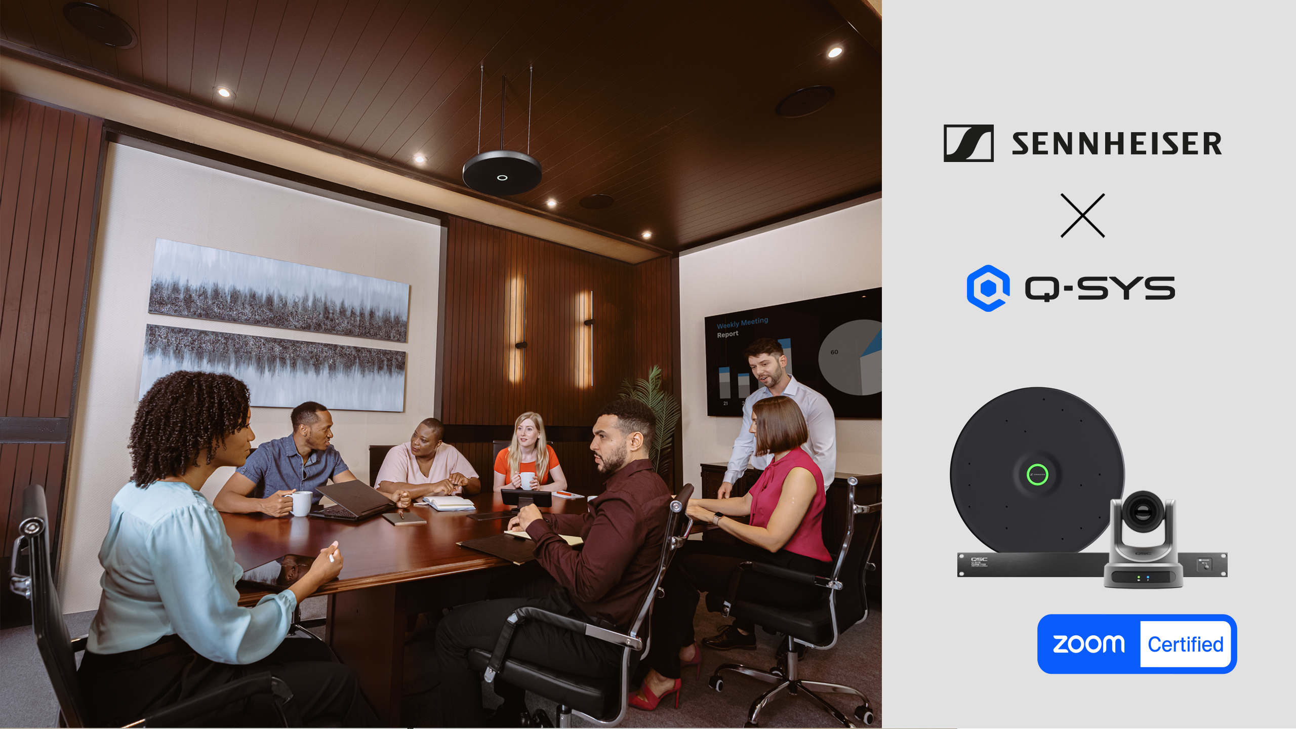 Sennheiser's TeamConnect Ceiling Medium microphone now certified